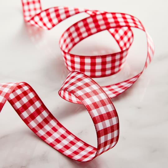 7/8'' x 5yd. Gingham Ribbon by Celebrate It®